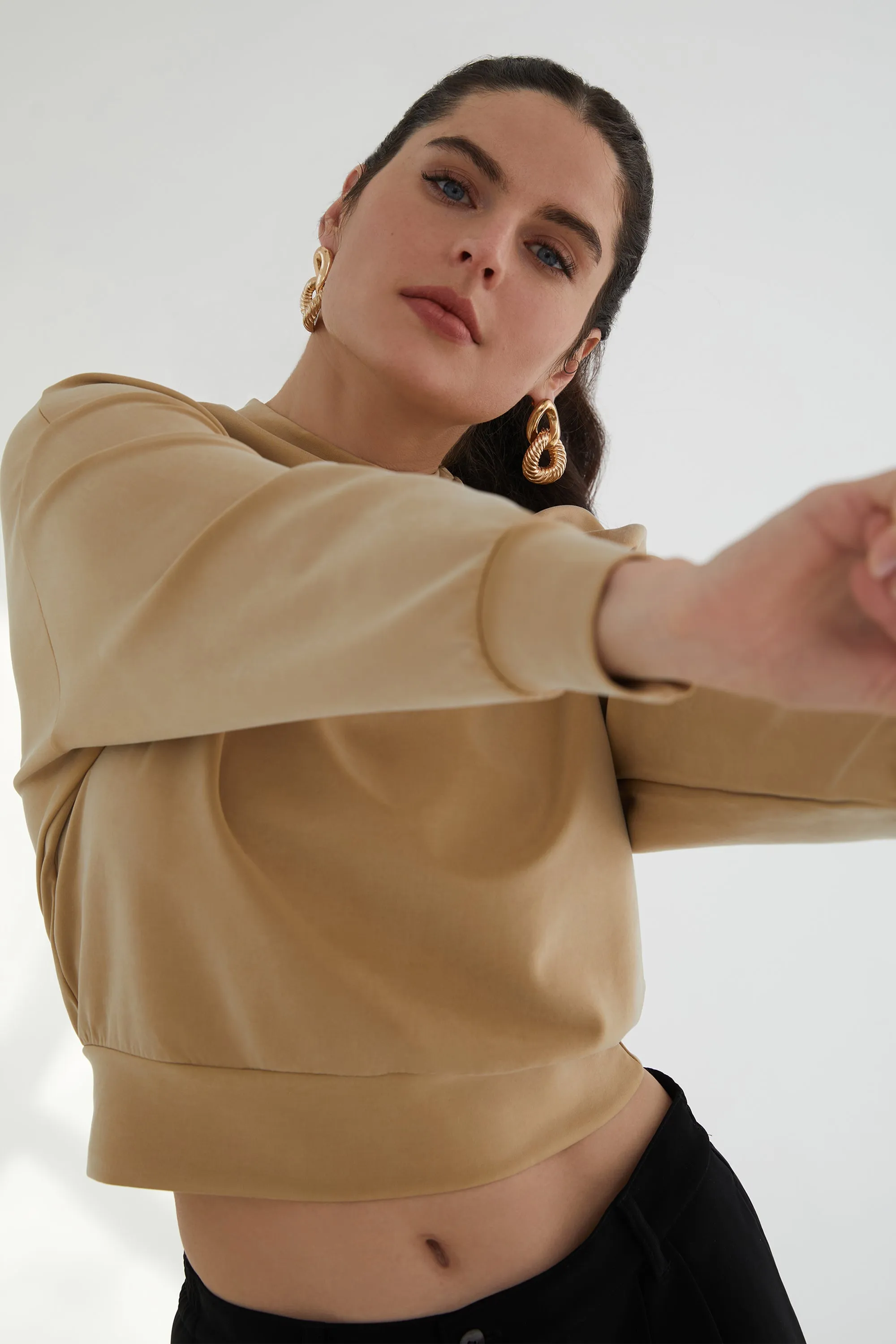 The Power Pullover: Classic - Magic Double Knit - Camel