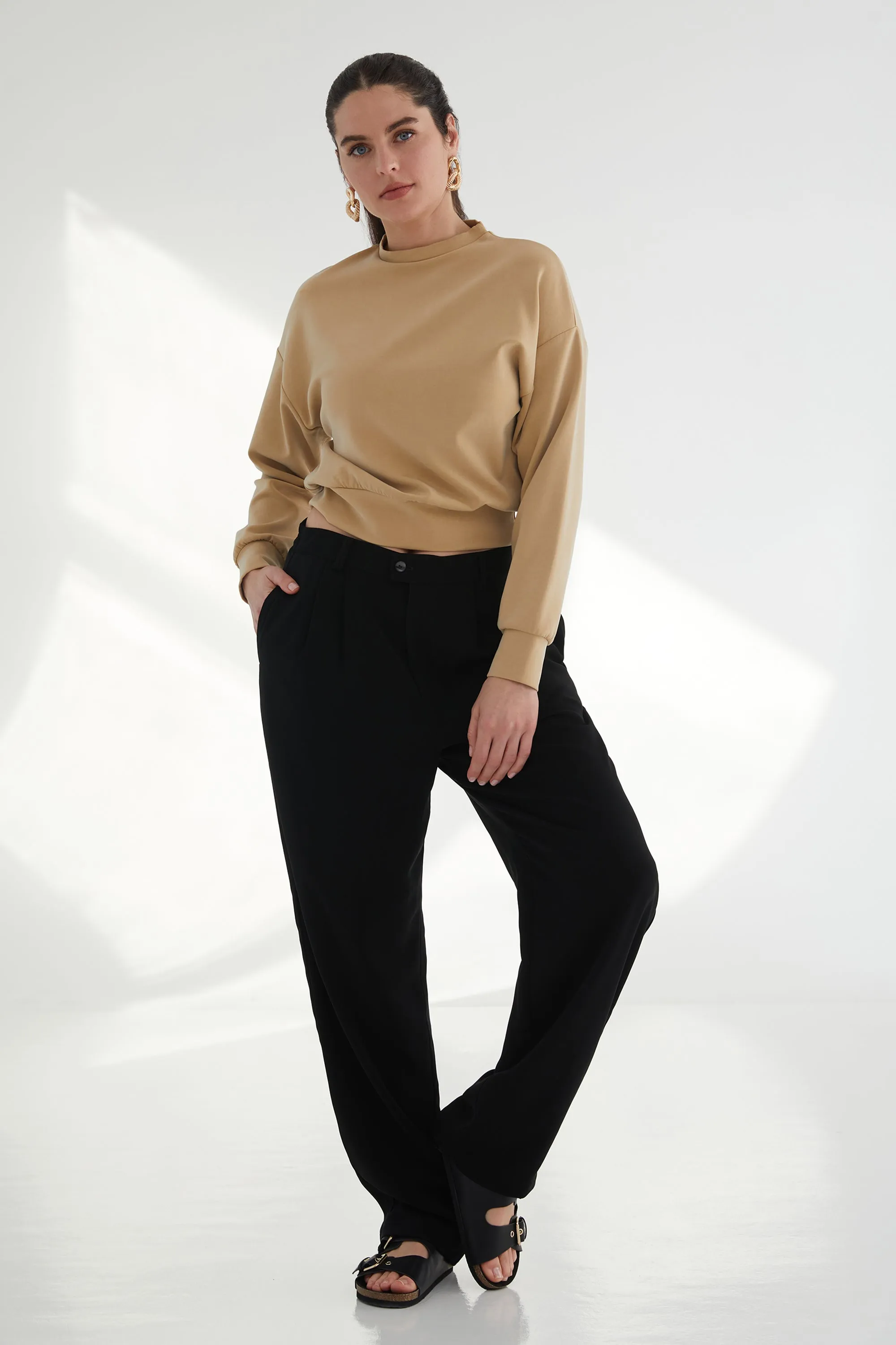 The Power Pullover: Classic - Magic Double Knit - Camel
