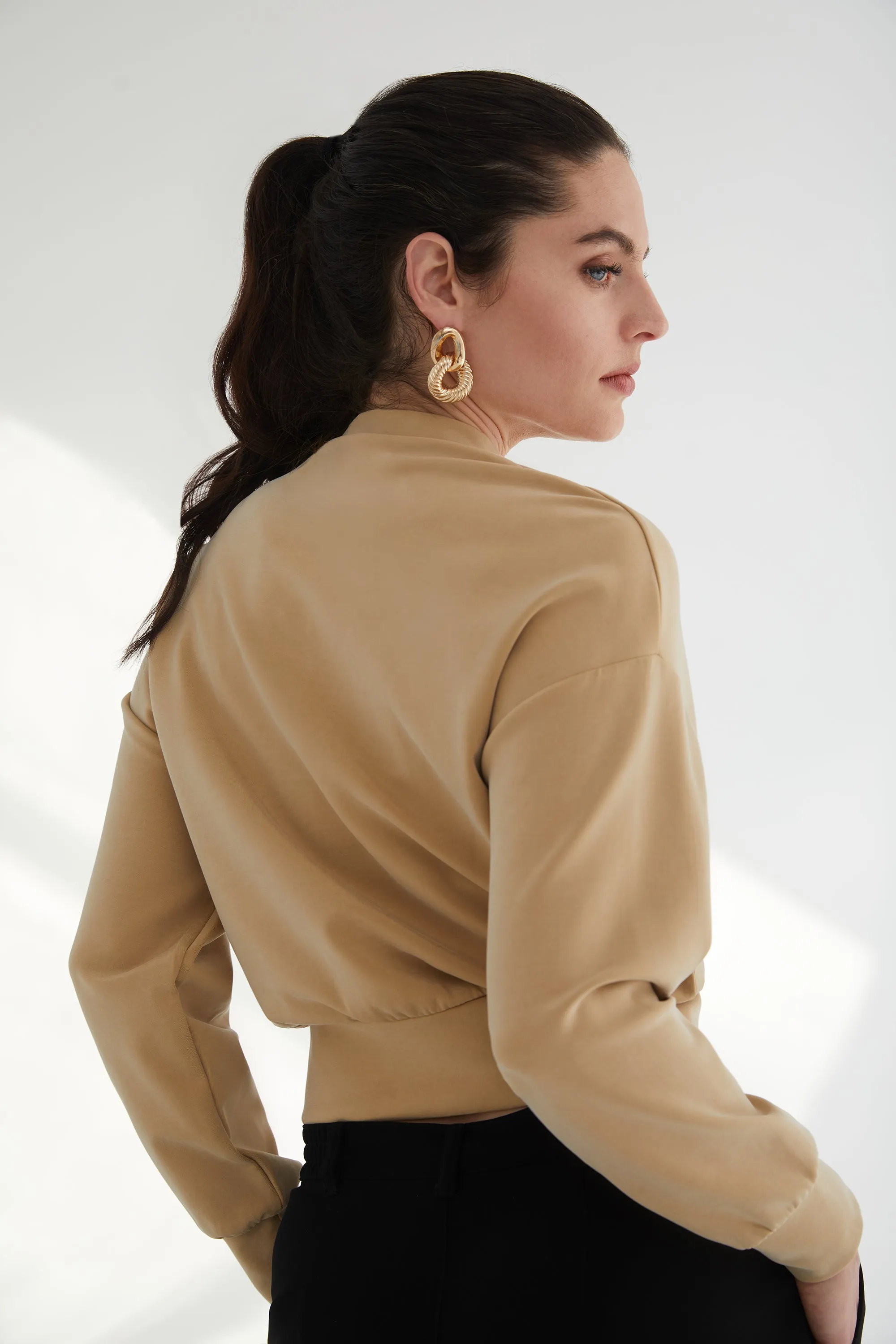 The Power Pullover: Classic - Magic Double Knit - Camel