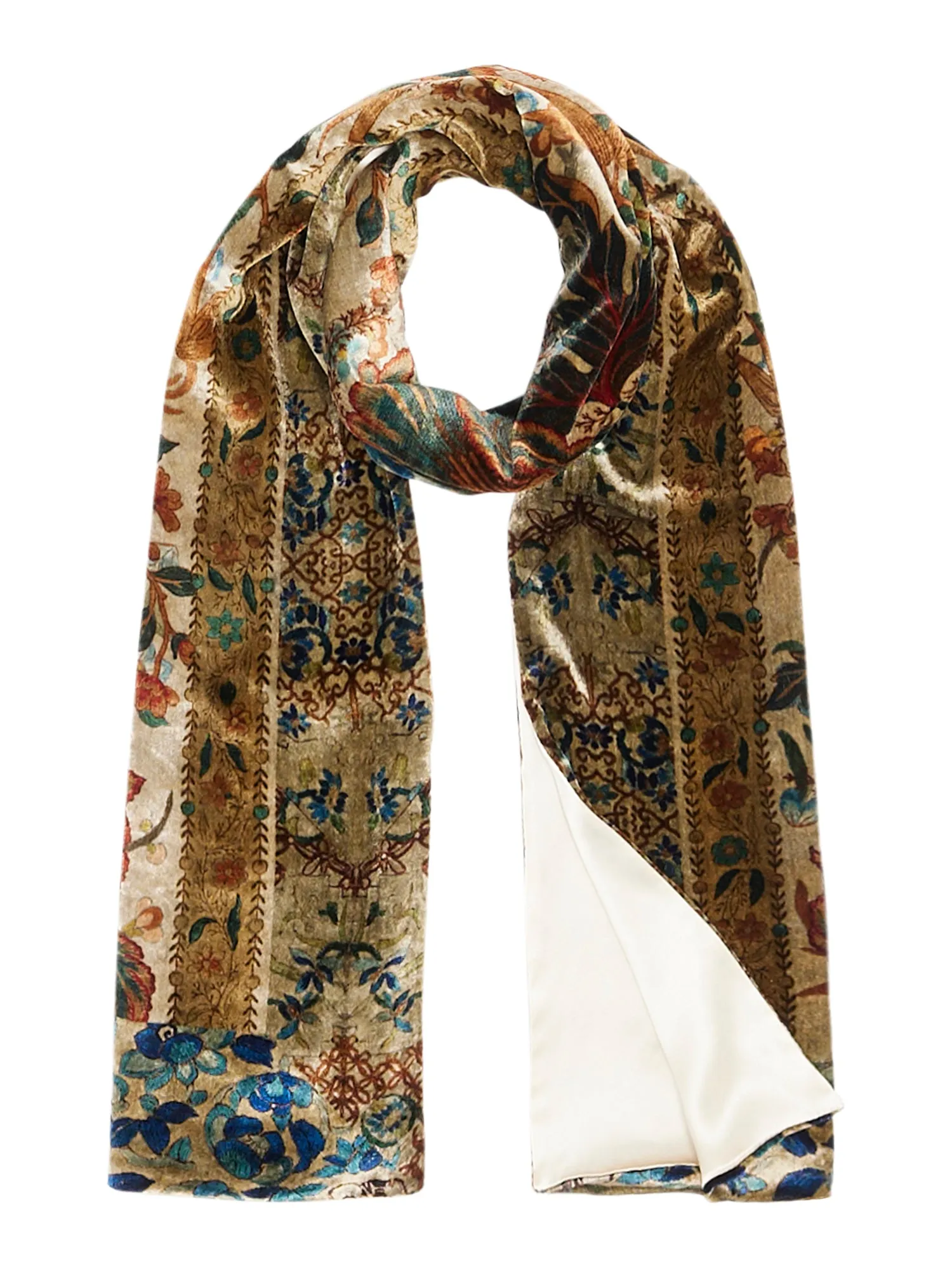 THE SILK AND VELVET SCARF | Leaves