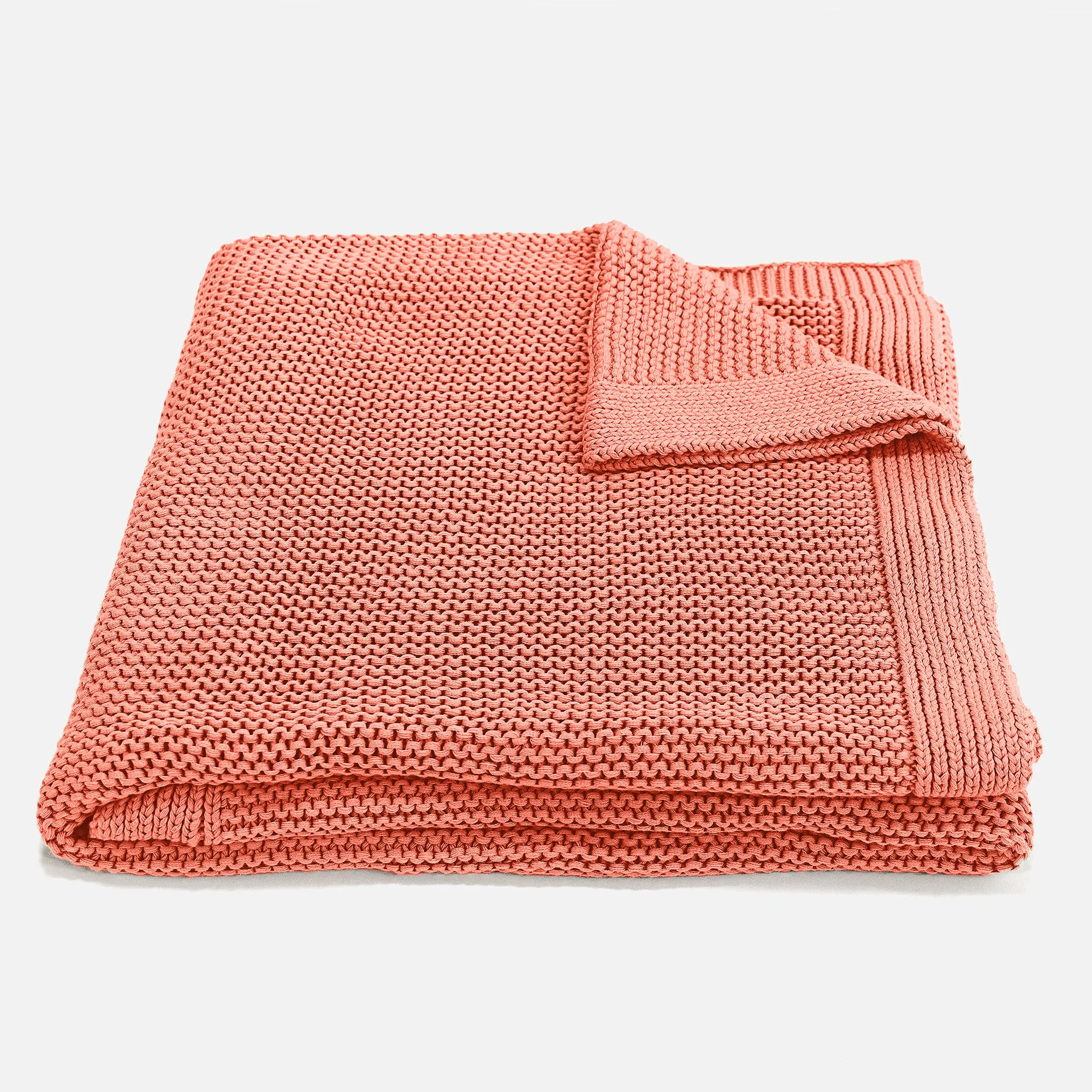 Throw / Blanket - Ellos Knitted Coral Pink