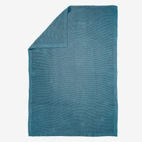 Throw / Blanket - Ellos Knitted Petrol Blue