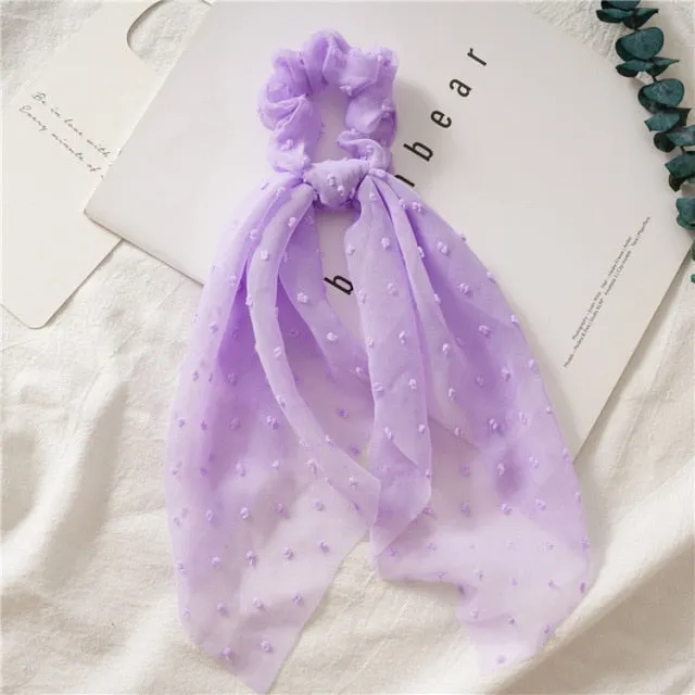 Trendy Cotton Fashion Elastic Hair Scarf Ribbon