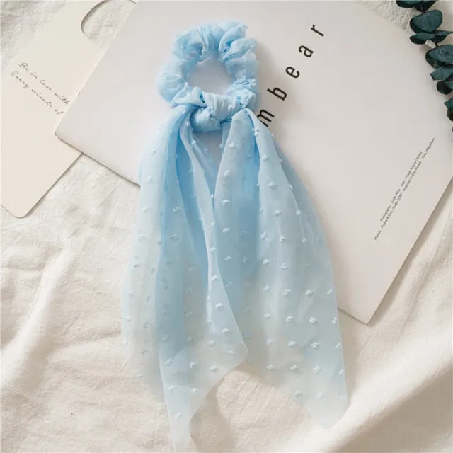 Trendy Cotton Fashion Elastic Hair Scarf Ribbon