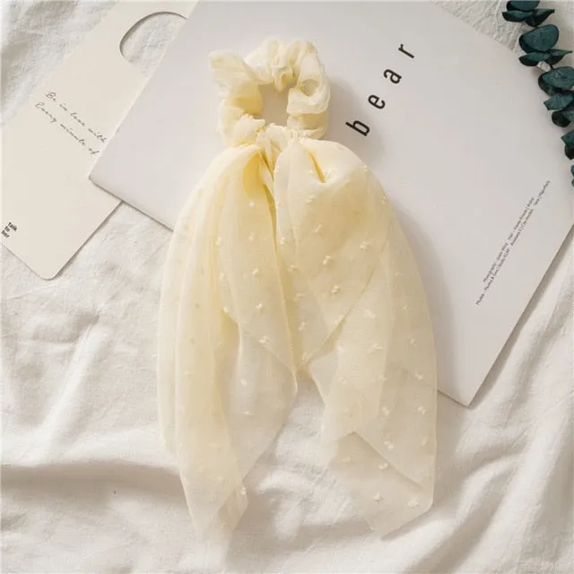 Trendy Cotton Fashion Elastic Hair Scarf Ribbon