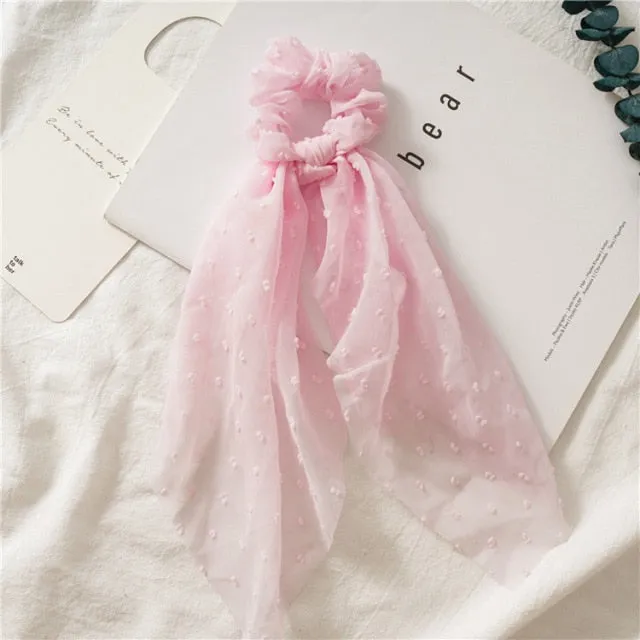 Trendy Cotton Fashion Elastic Hair Scarf Ribbon