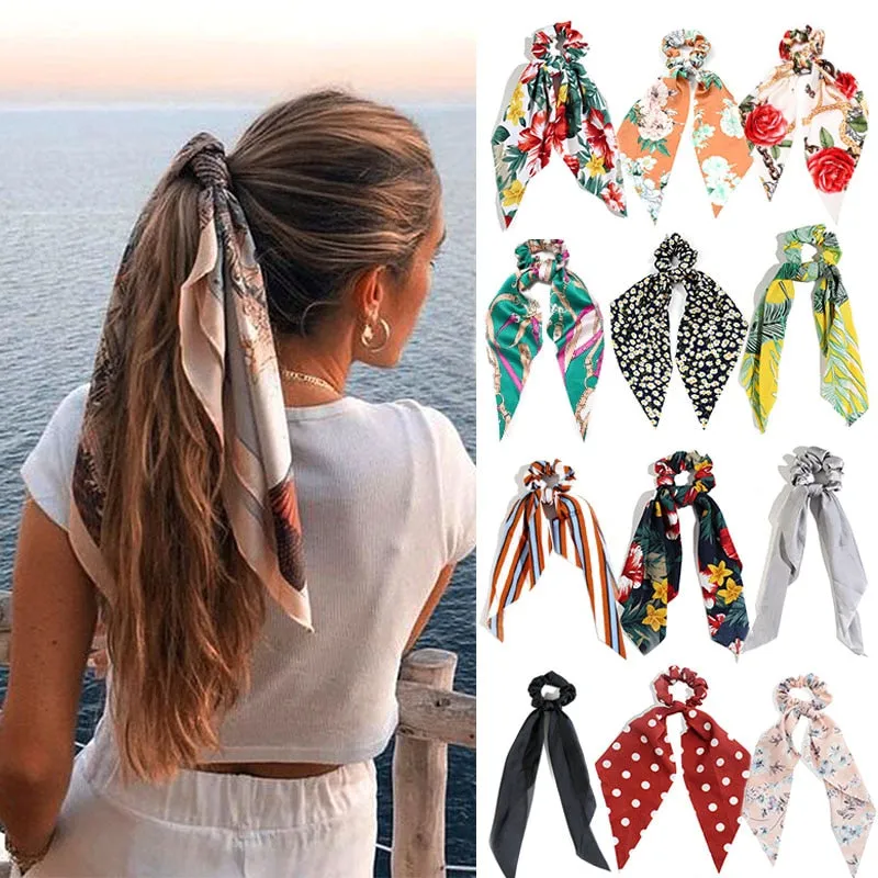 Trendy Cotton Fashion Elastic Hair Scarf Ribbon