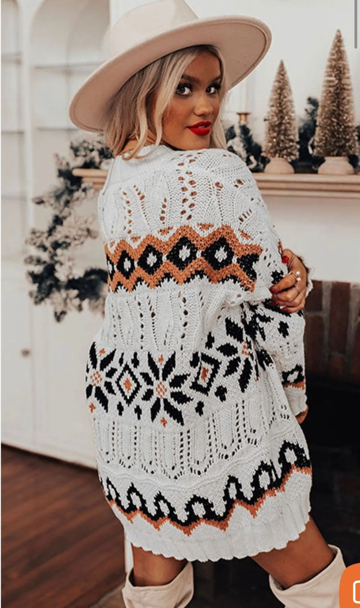 Tribal pattern button Cardi