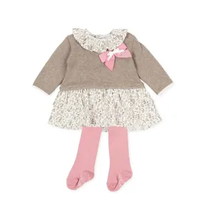 Tutto Piccolo 9400 Dress With Tights - Mink
