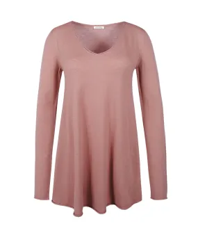 V-Pulli Feinstrick lang