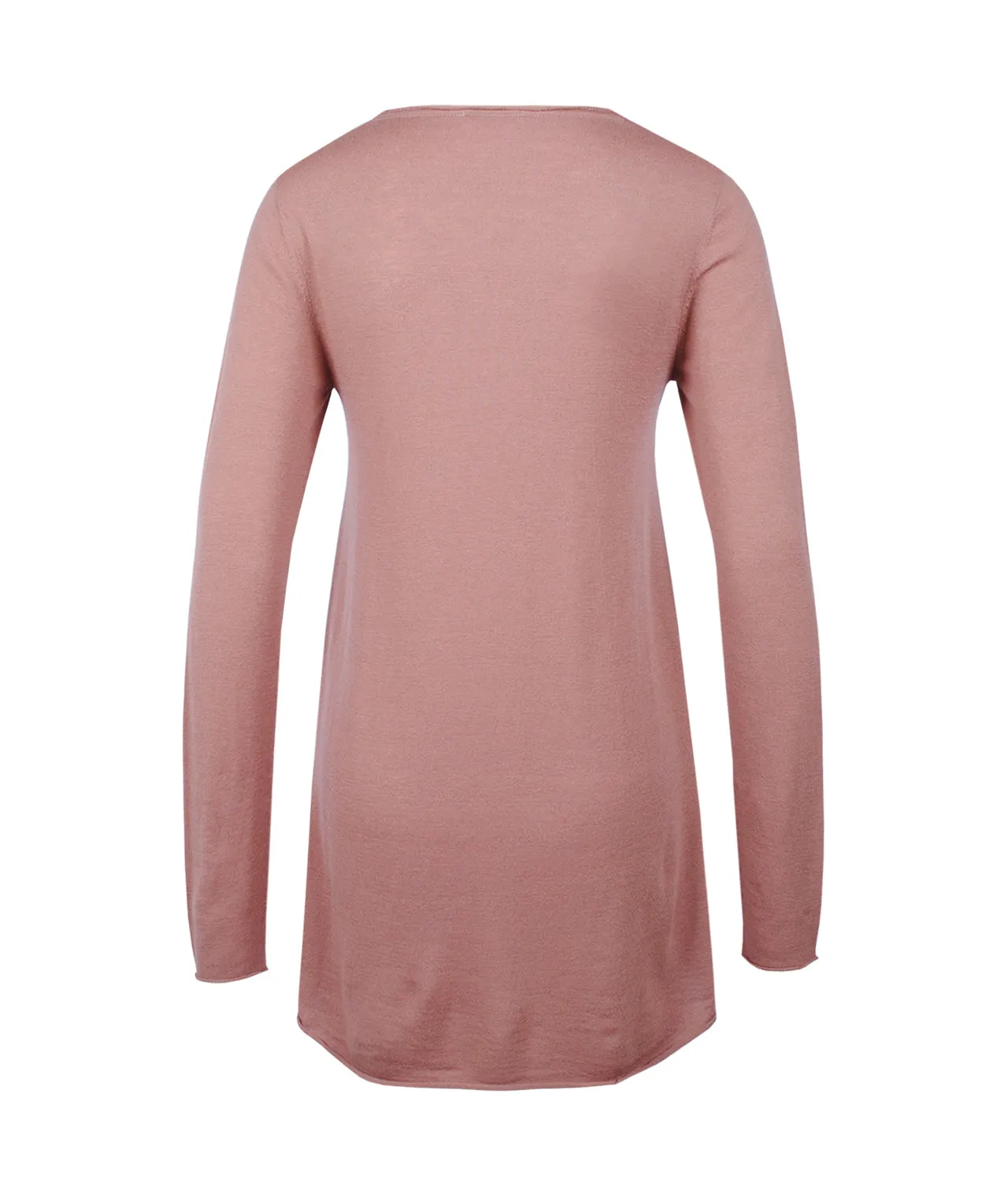 V-Pulli Feinstrick lang