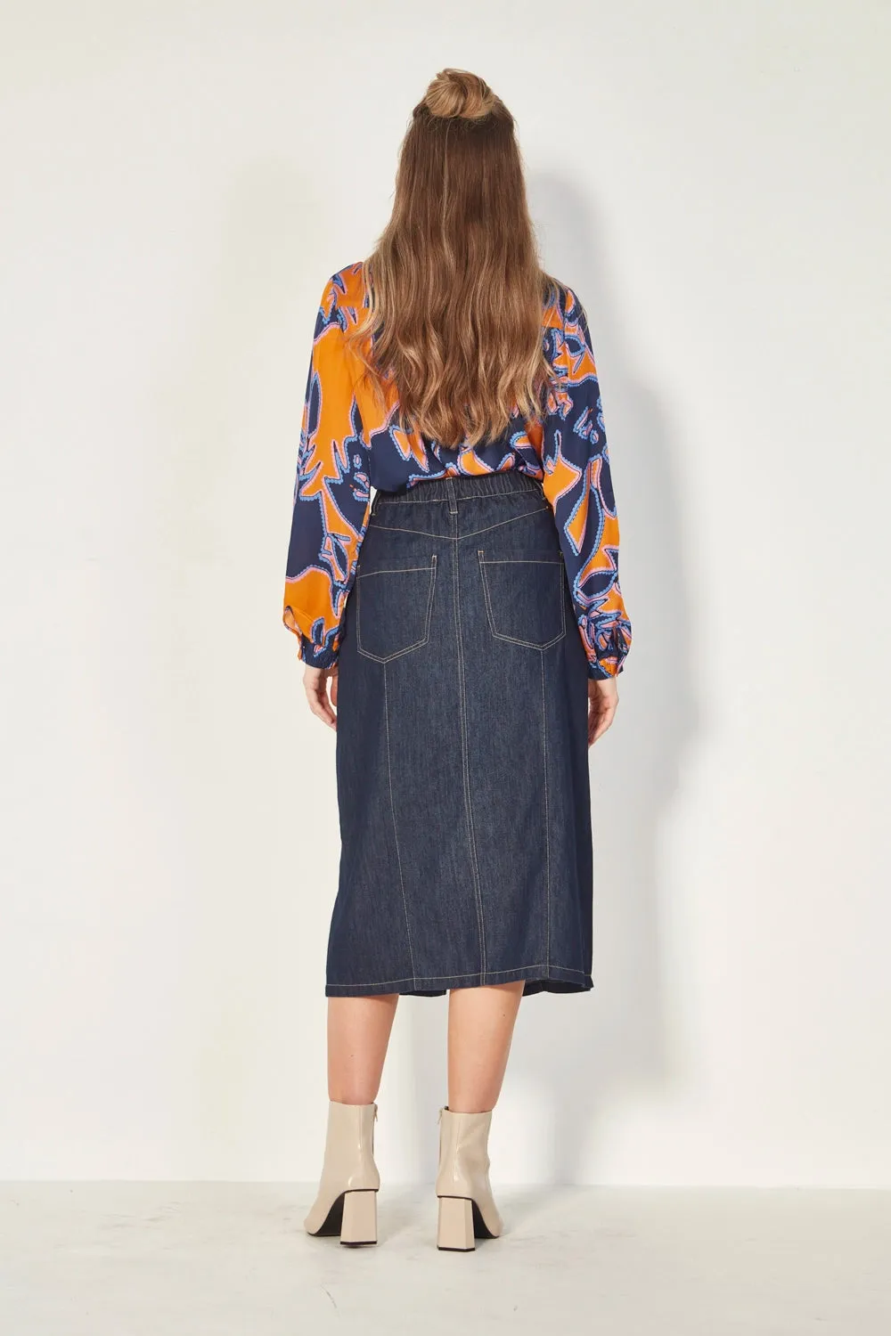 VERGE | STEVIE SKIRT - DARK DENIM