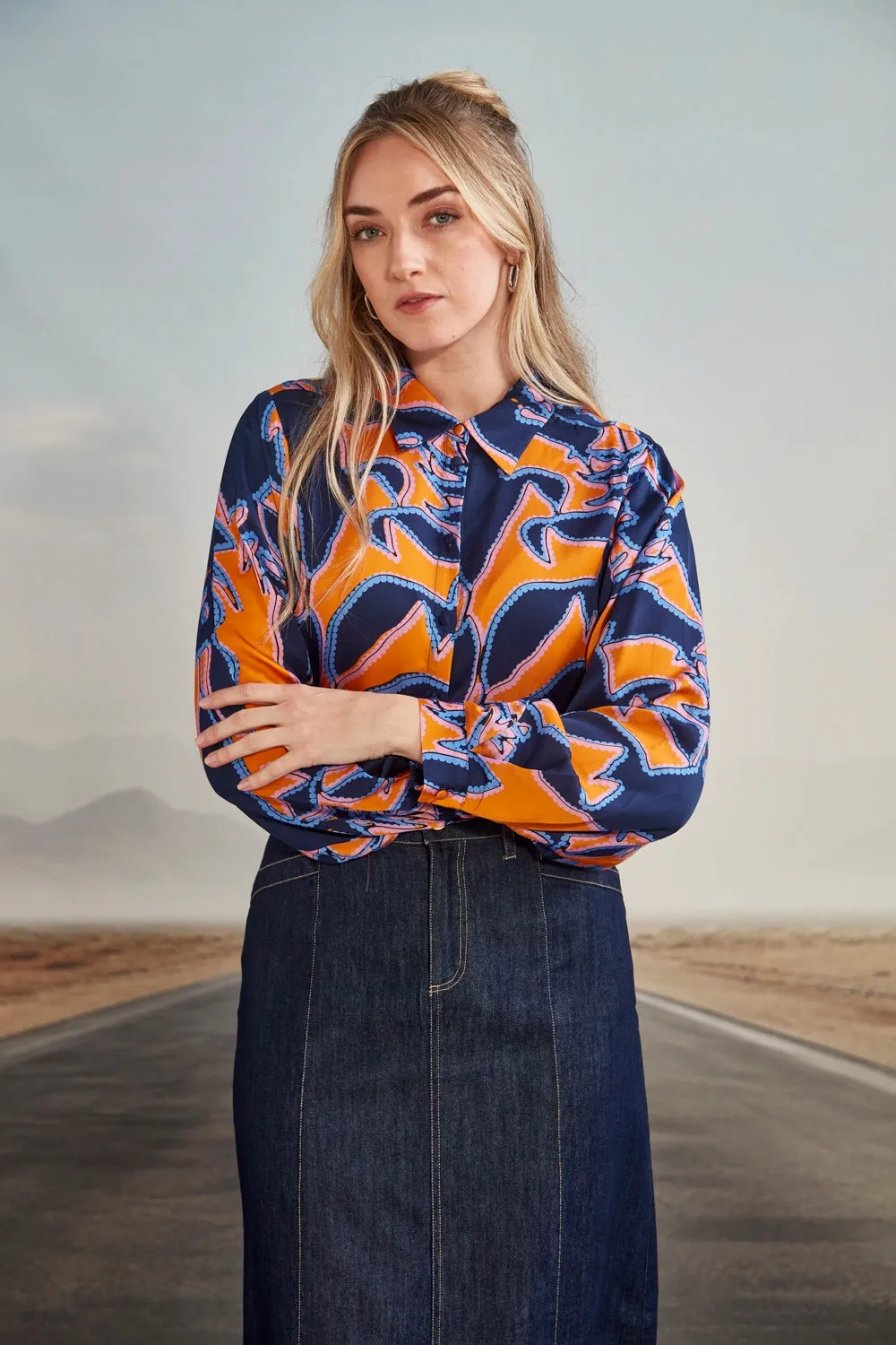 VERGE | STEVIE SKIRT - DARK DENIM