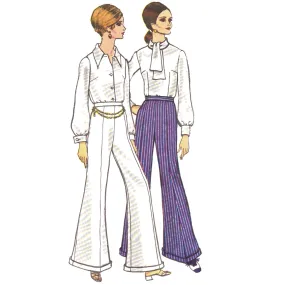 Vintage 1970s Sewing Pattern, Pants - Waist: 25.5" (64.8cm)