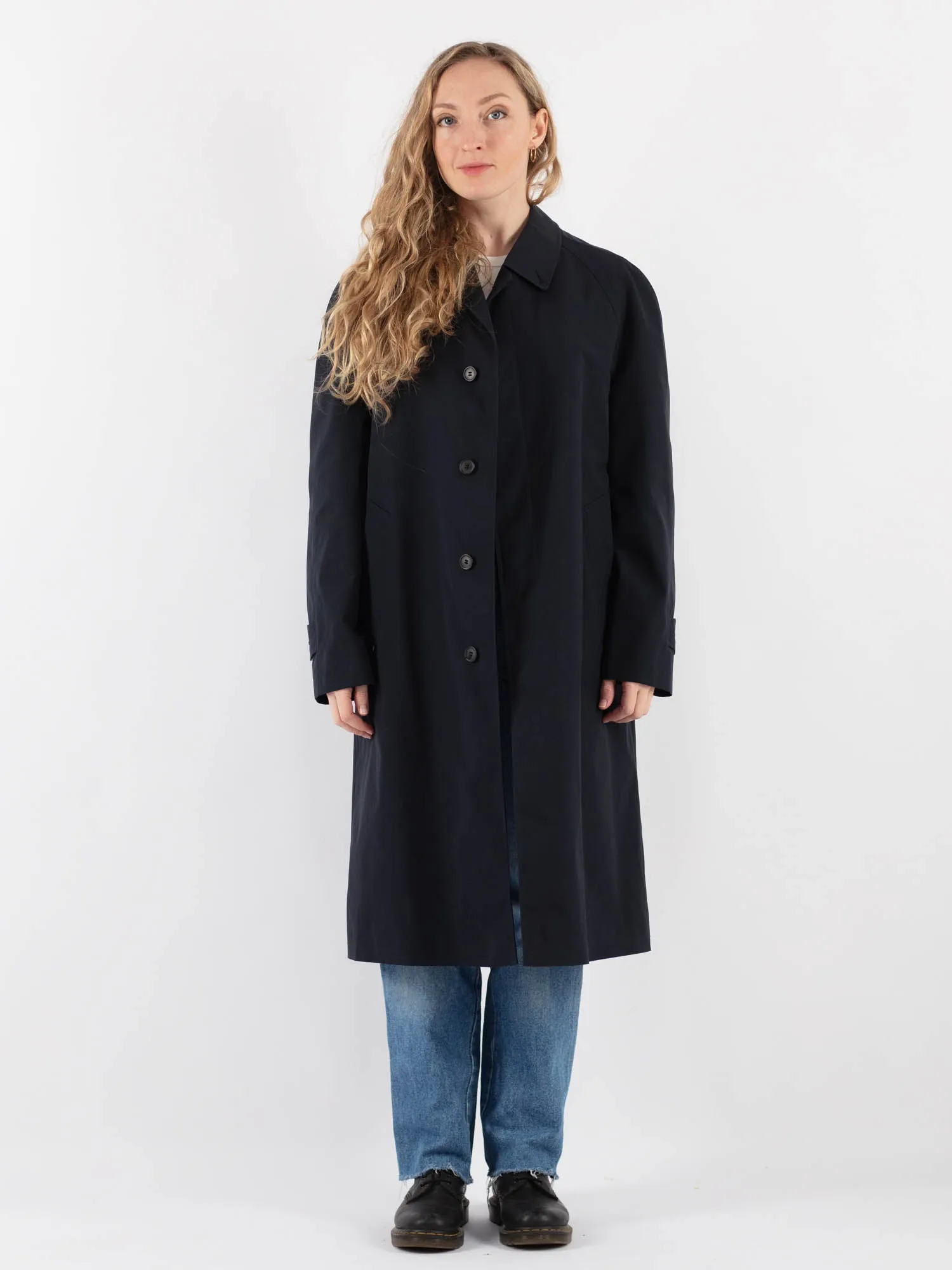 Vintage 80's Women Mac Coat in Blue