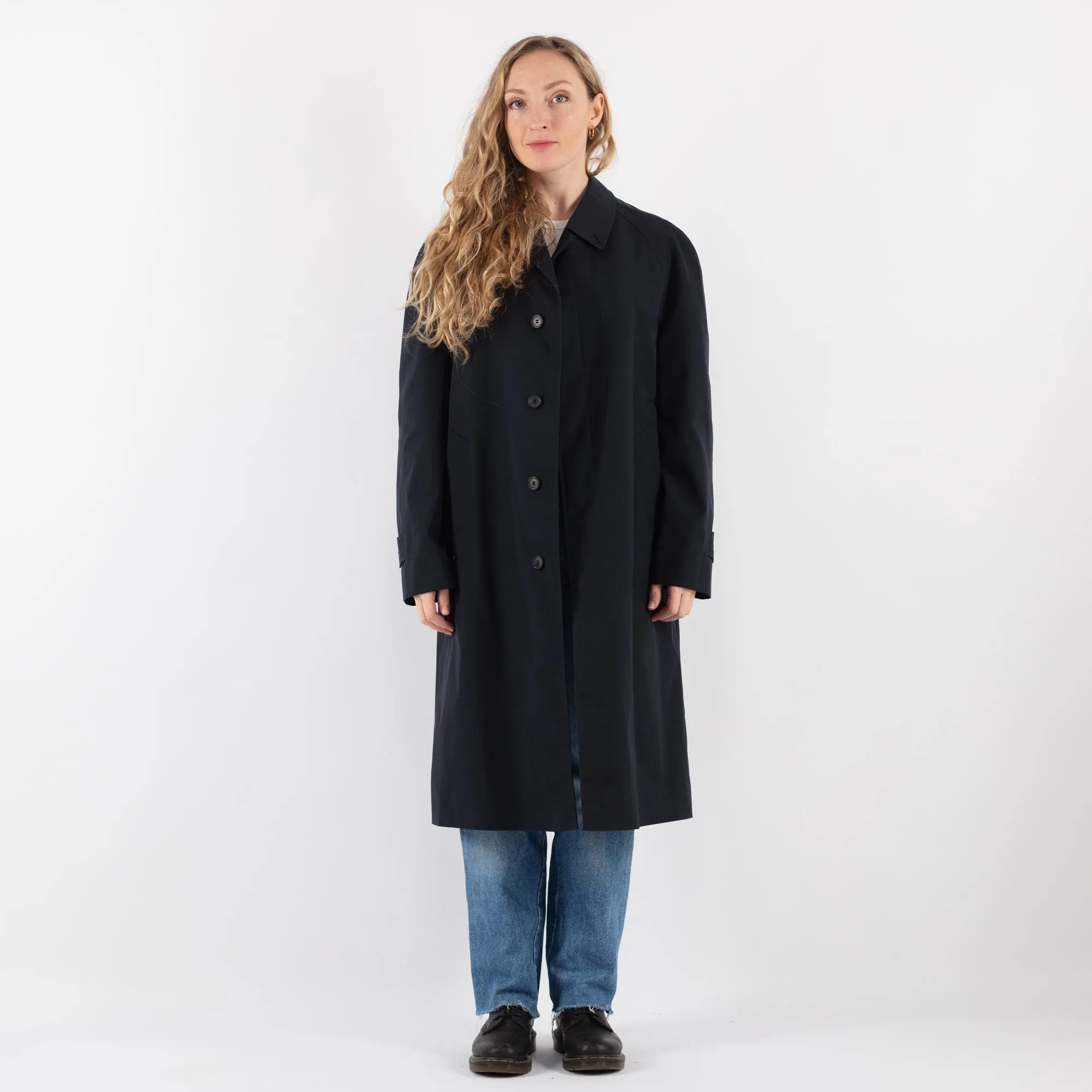 Vintage 80's Women Mac Coat in Blue