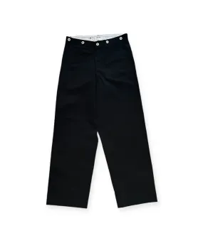 VINTAGE CHINO WASHER MIL BAGGY TROUSER "BLACK"