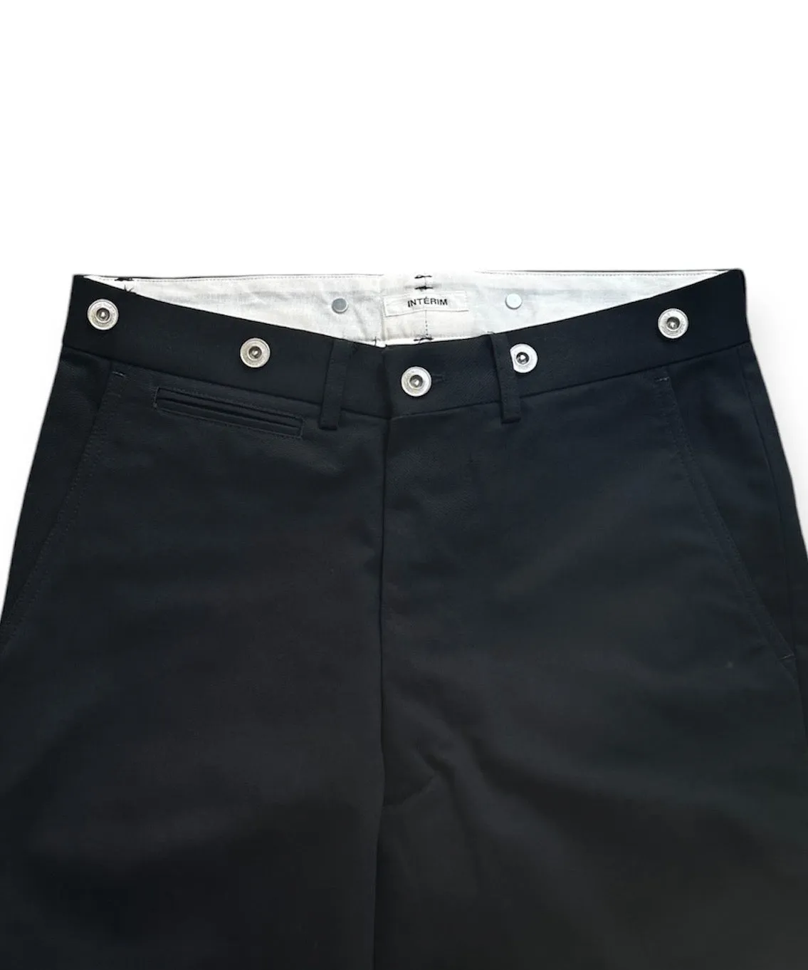 VINTAGE CHINO WASHER MIL BAGGY TROUSER "BLACK"