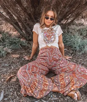 Vintage flare boho pants