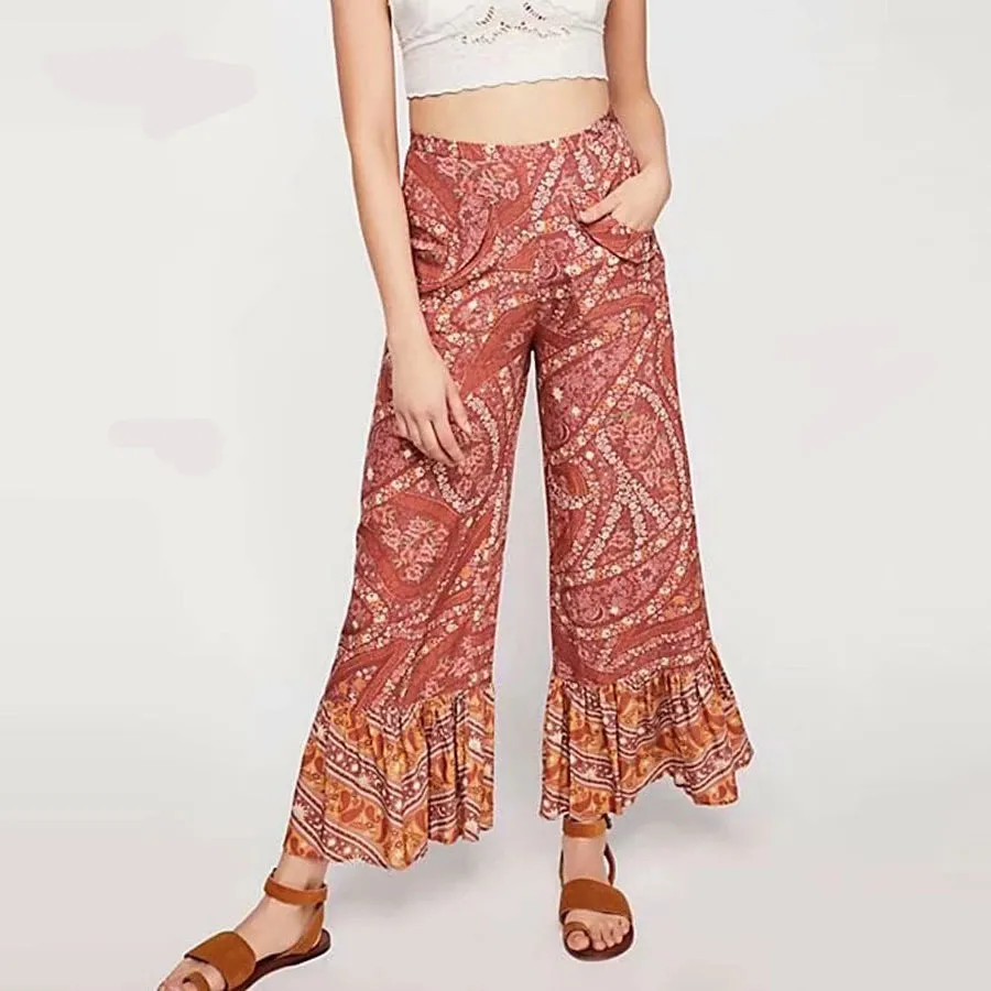 Vintage flare boho pants