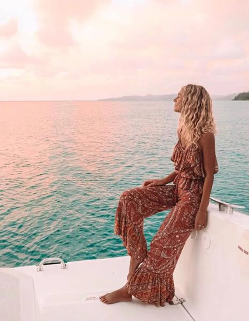 Vintage flare boho pants