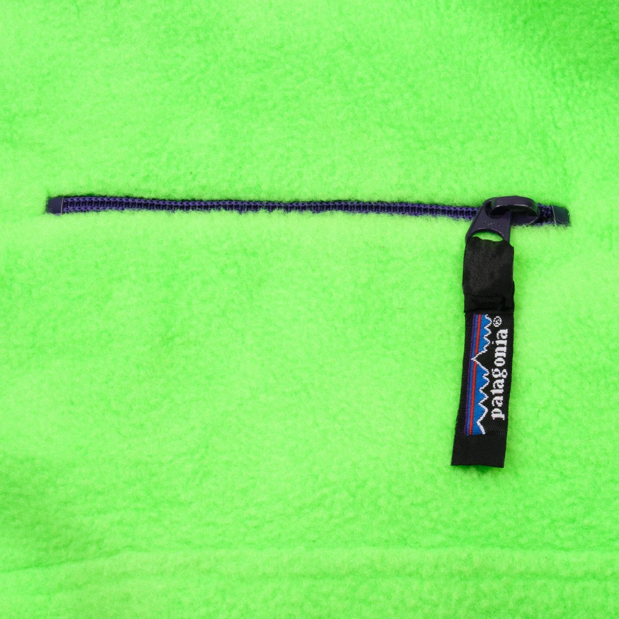 VINTAGE PATAGONIA SNAP T REVERSIBLE NEON FLEECE PULLOVER 1990S LARGE MADE USA