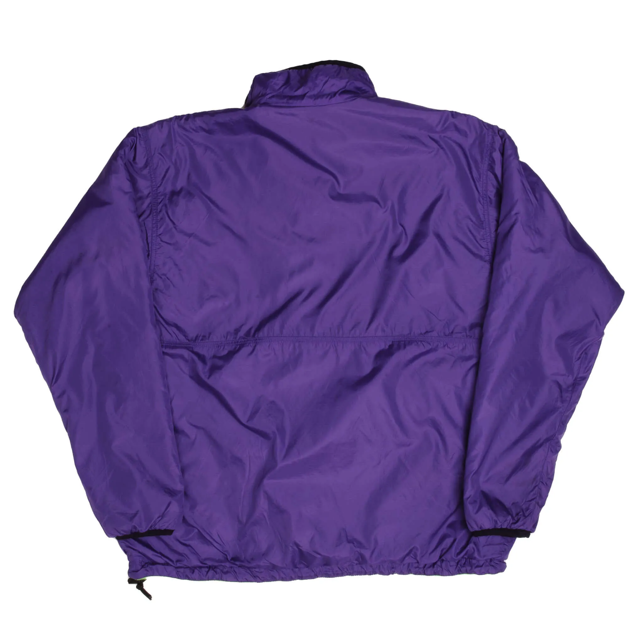VINTAGE PATAGONIA SNAP T REVERSIBLE NEON FLEECE PULLOVER 1990S LARGE MADE USA