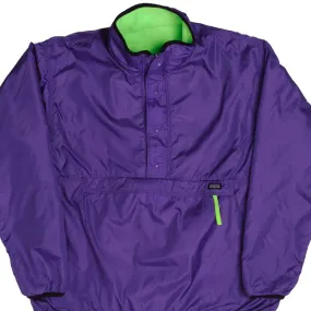 VINTAGE PATAGONIA SNAP T REVERSIBLE NEON FLEECE PULLOVER 1990S LARGE MADE USA