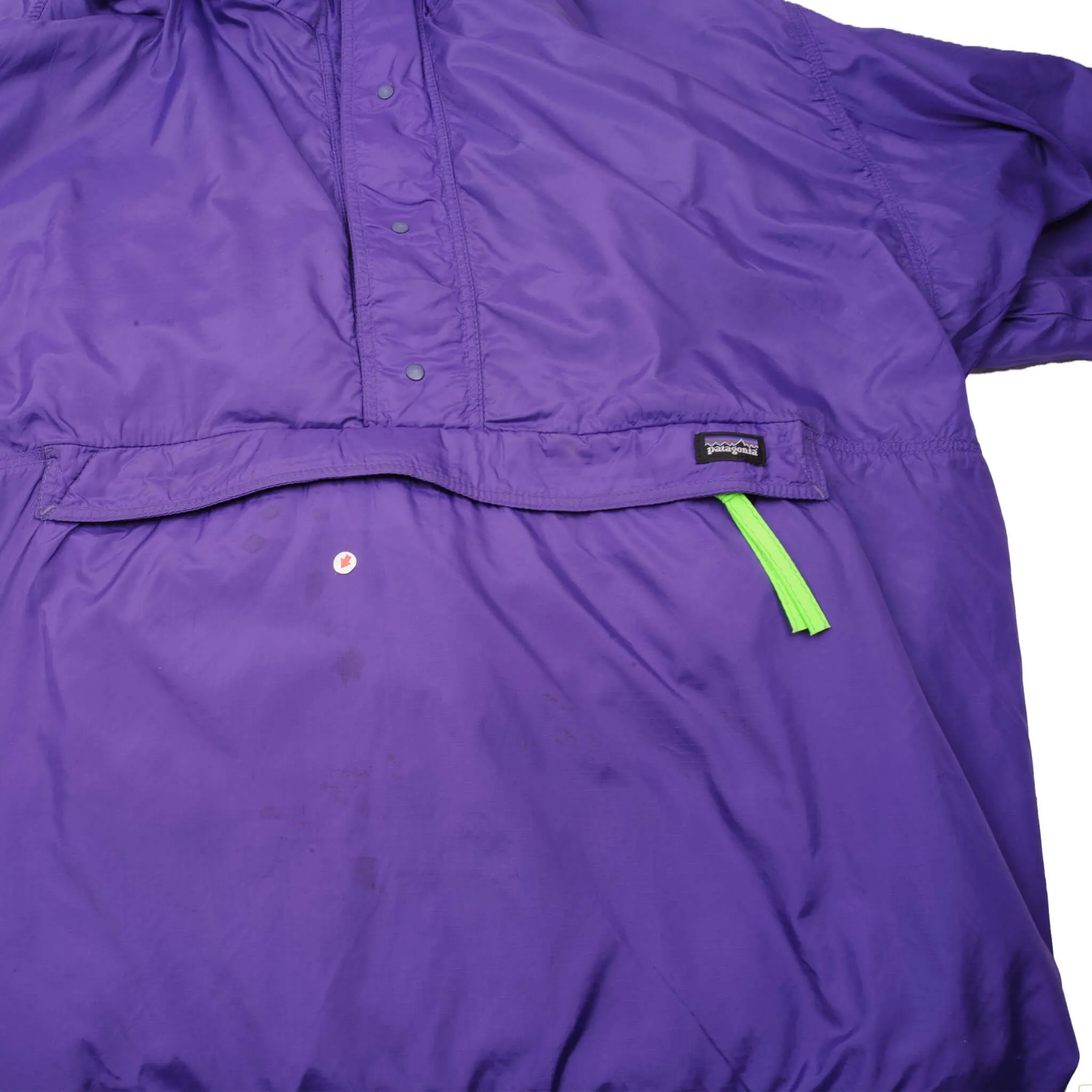 VINTAGE PATAGONIA SNAP T REVERSIBLE NEON FLEECE PULLOVER 1990S LARGE MADE USA