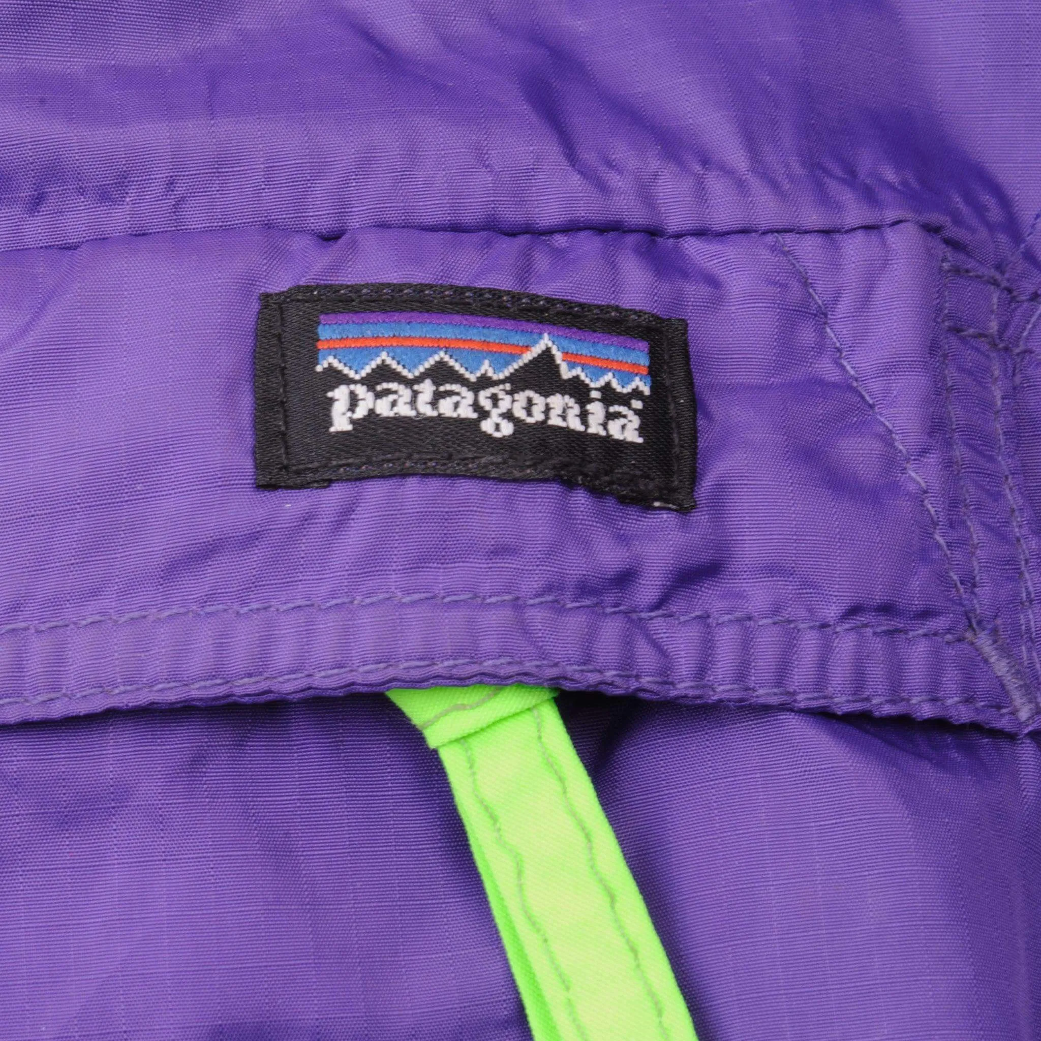 VINTAGE PATAGONIA SNAP T REVERSIBLE NEON FLEECE PULLOVER 1990S LARGE MADE USA