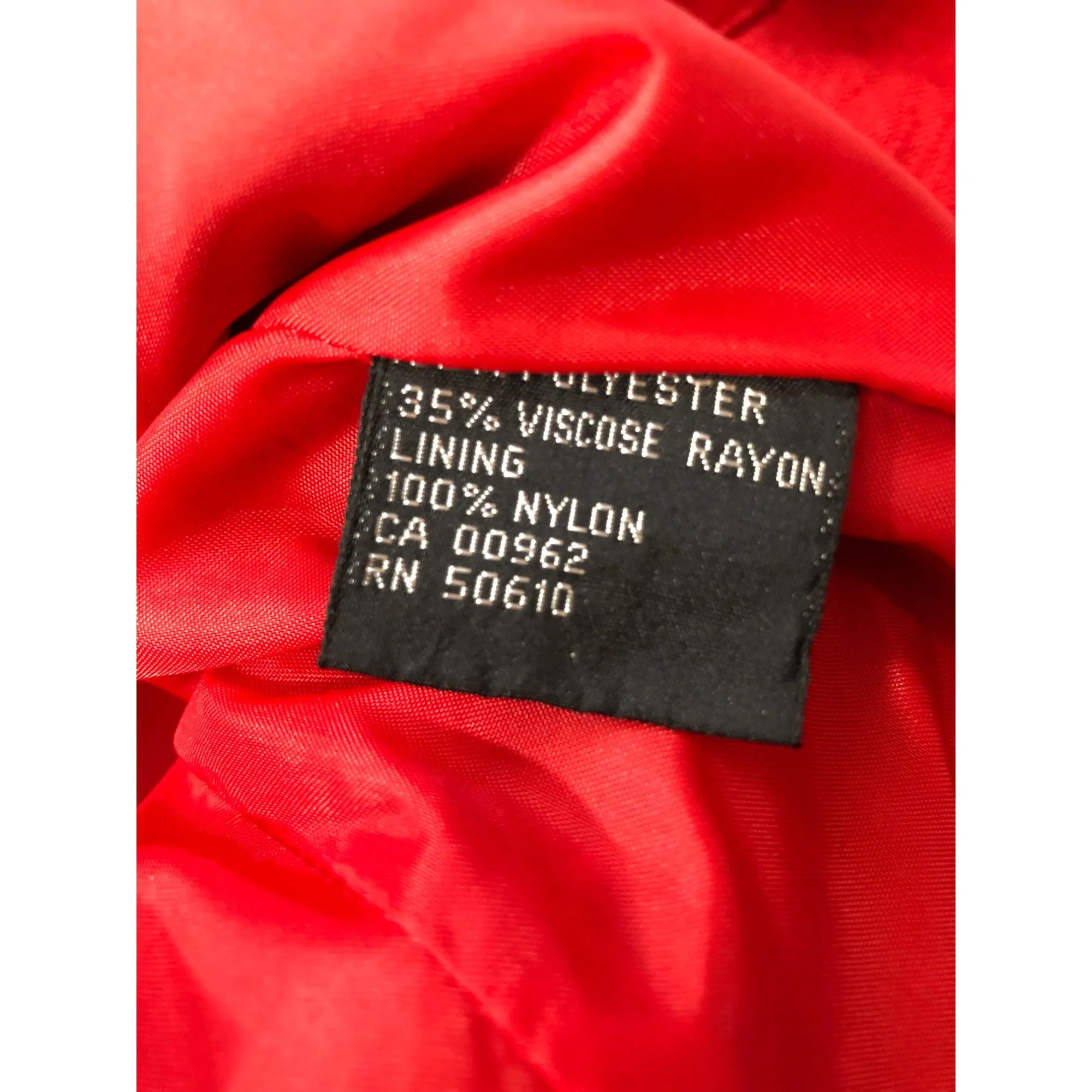Vintage Sasson Women's Red Blazer Jacket  Pre-Owned Size 6