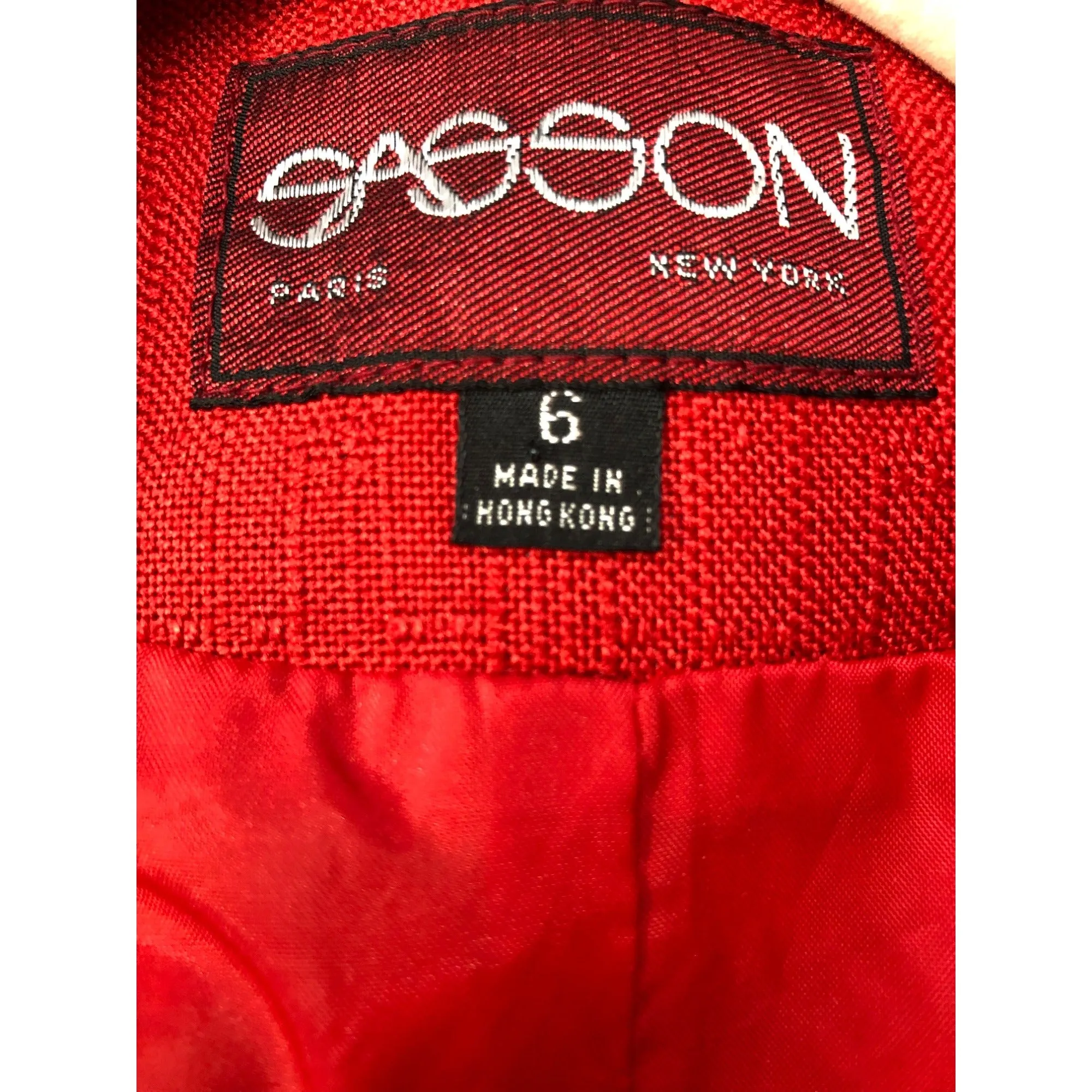 Vintage Sasson Women's Red Blazer Jacket  Pre-Owned Size 6