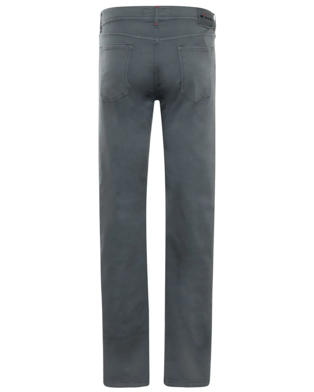 Washed Grey Cotton Blend Slim Fit Chino Pant