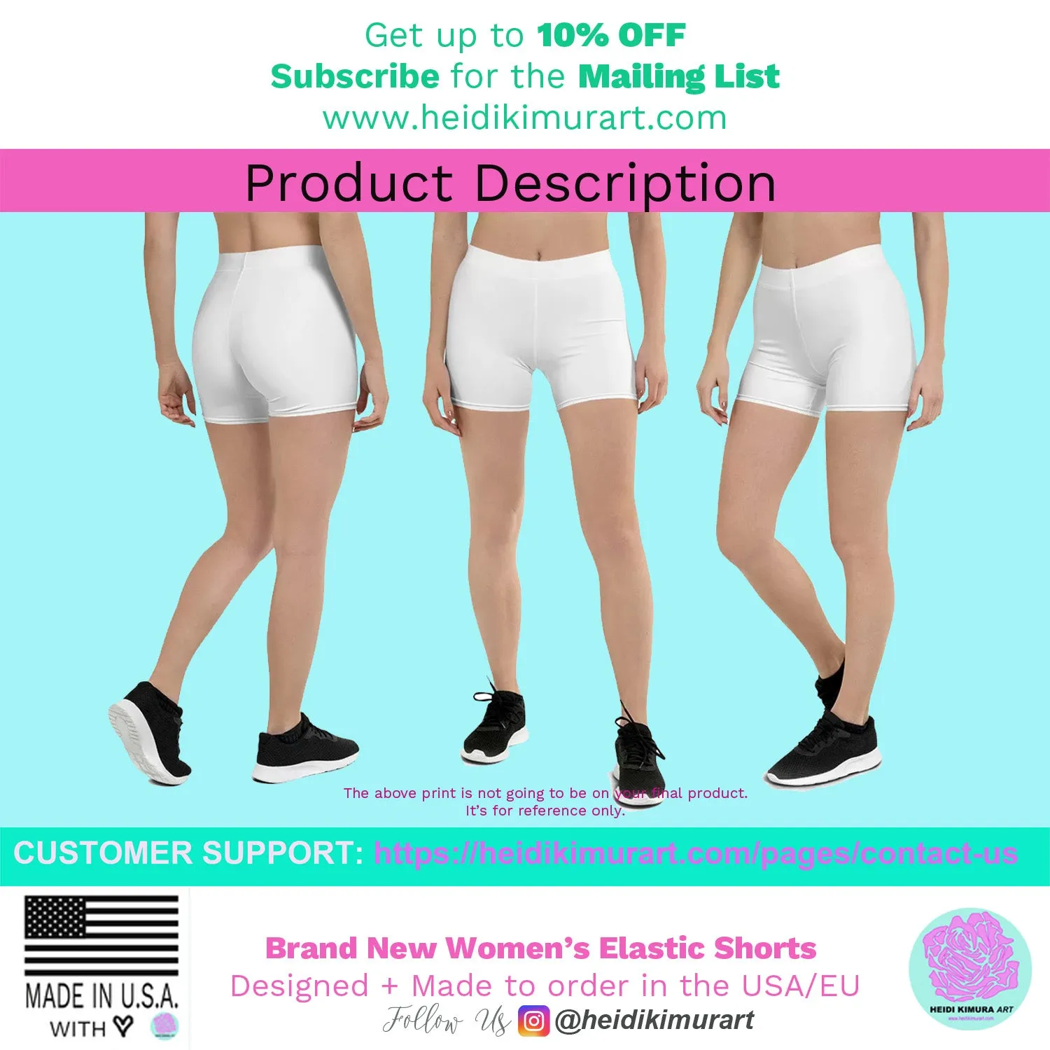 Watercolor Polka Dots Women's Shorts, Designer Dotted Short Gym Tights-Made in USA/EU