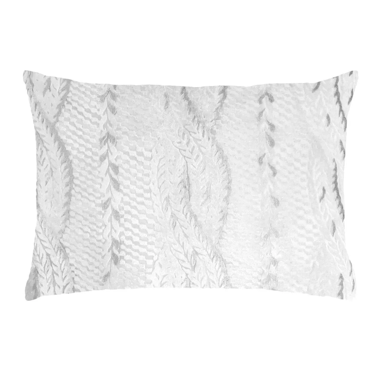 White Cable Knit Decorative Pillows by Kevin O'Brien Studio