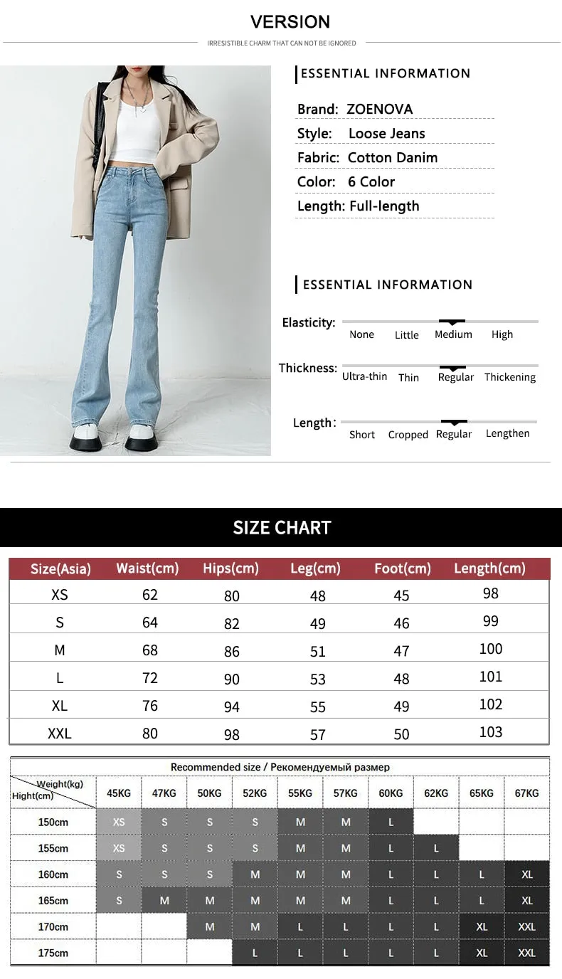 Women Flared Loose Denim