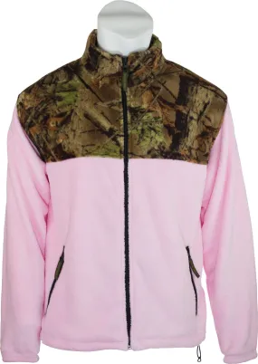 WOMEN'S CAMO CORAL FLEECE FULL ZIP JACKET