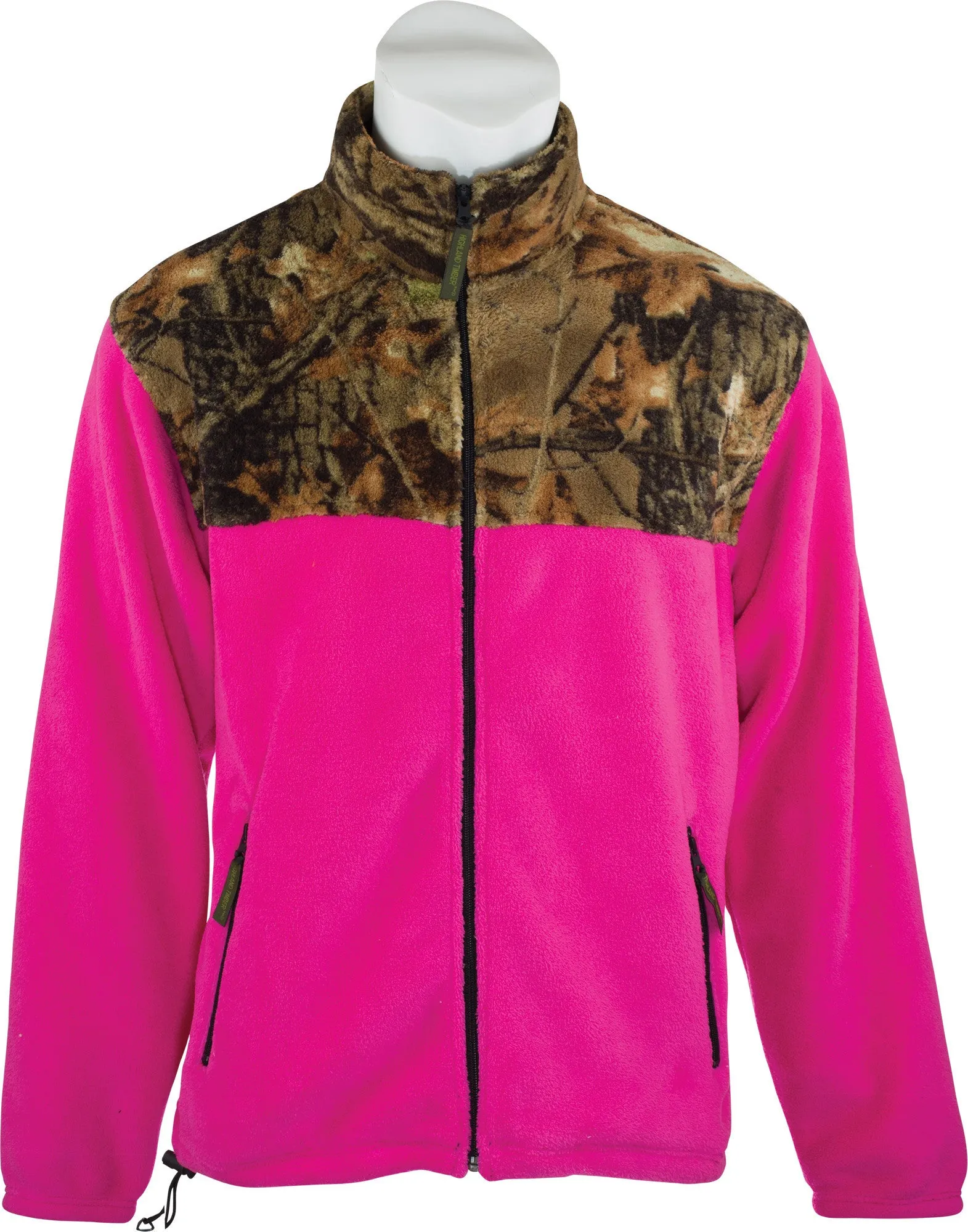 WOMEN'S CAMO CORAL FLEECE FULL ZIP JACKET