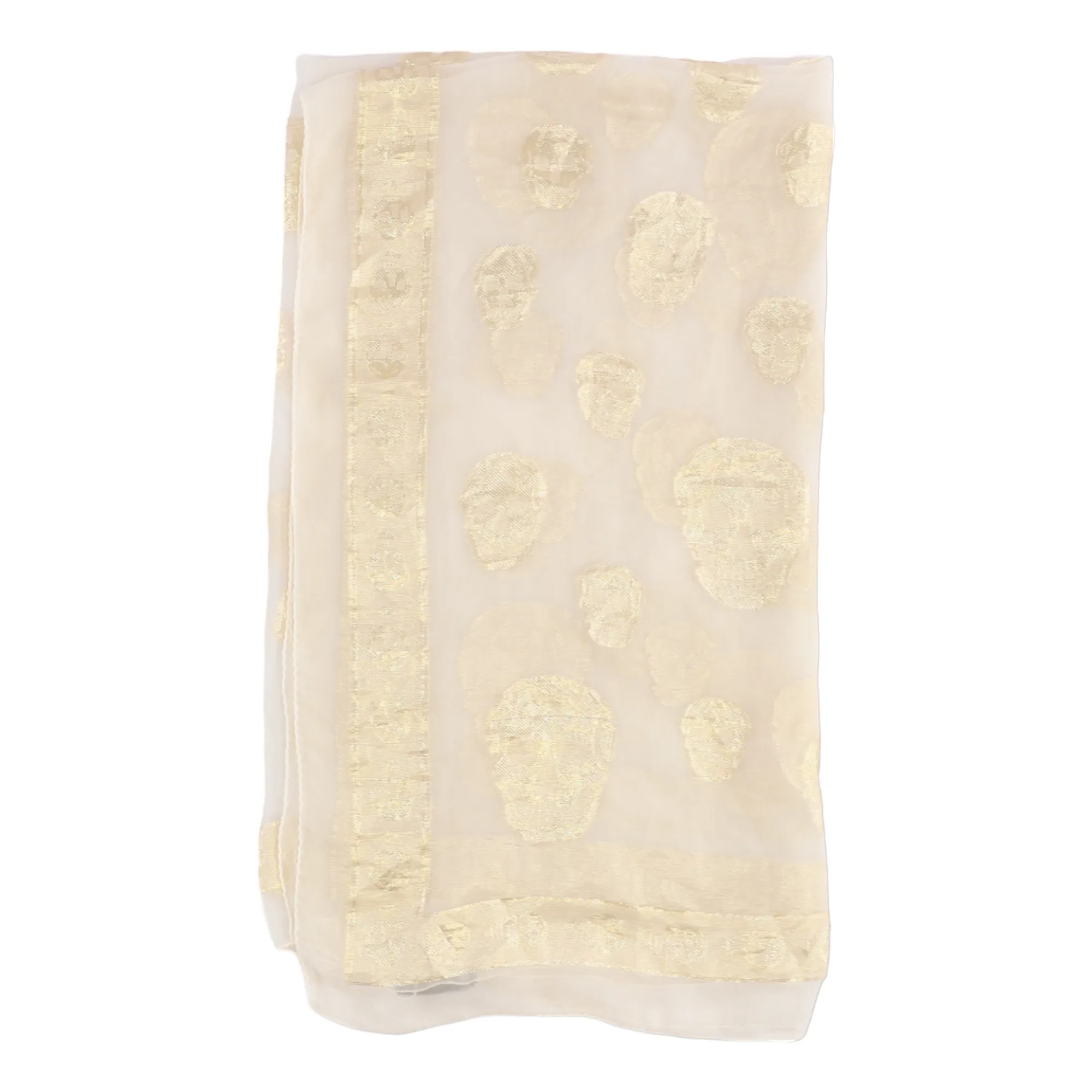 Women's Skull Logo Scarf White