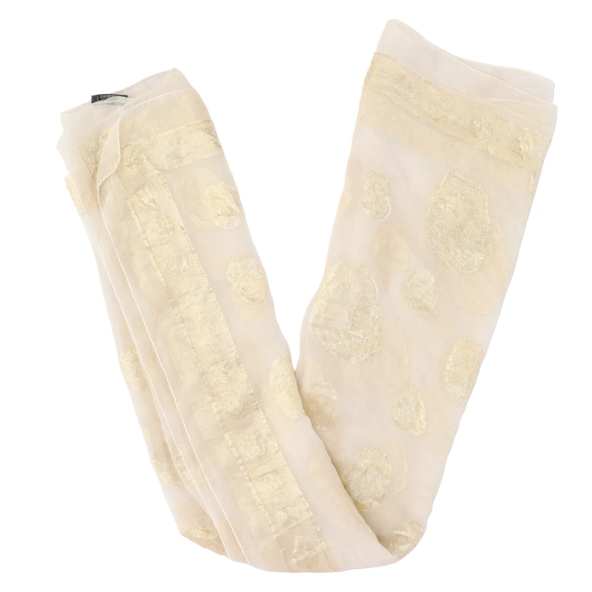 Women's Skull Logo Scarf White