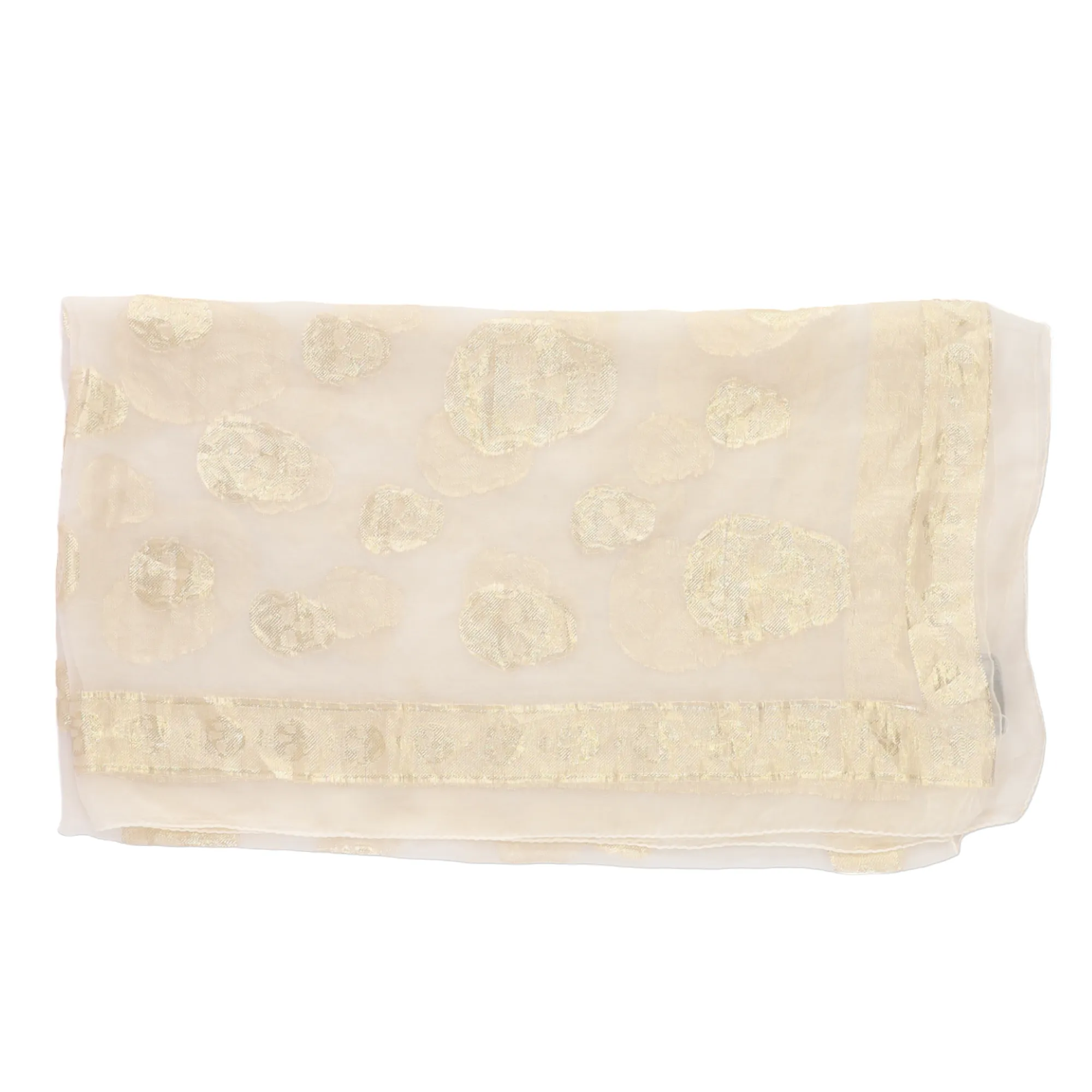 Women's Skull Logo Scarf White