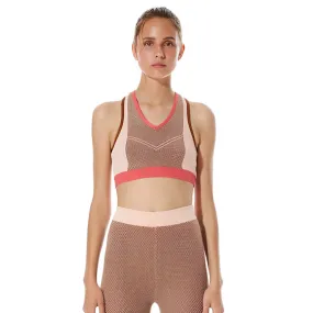 Women's Textured Crop Sport Top,Multi