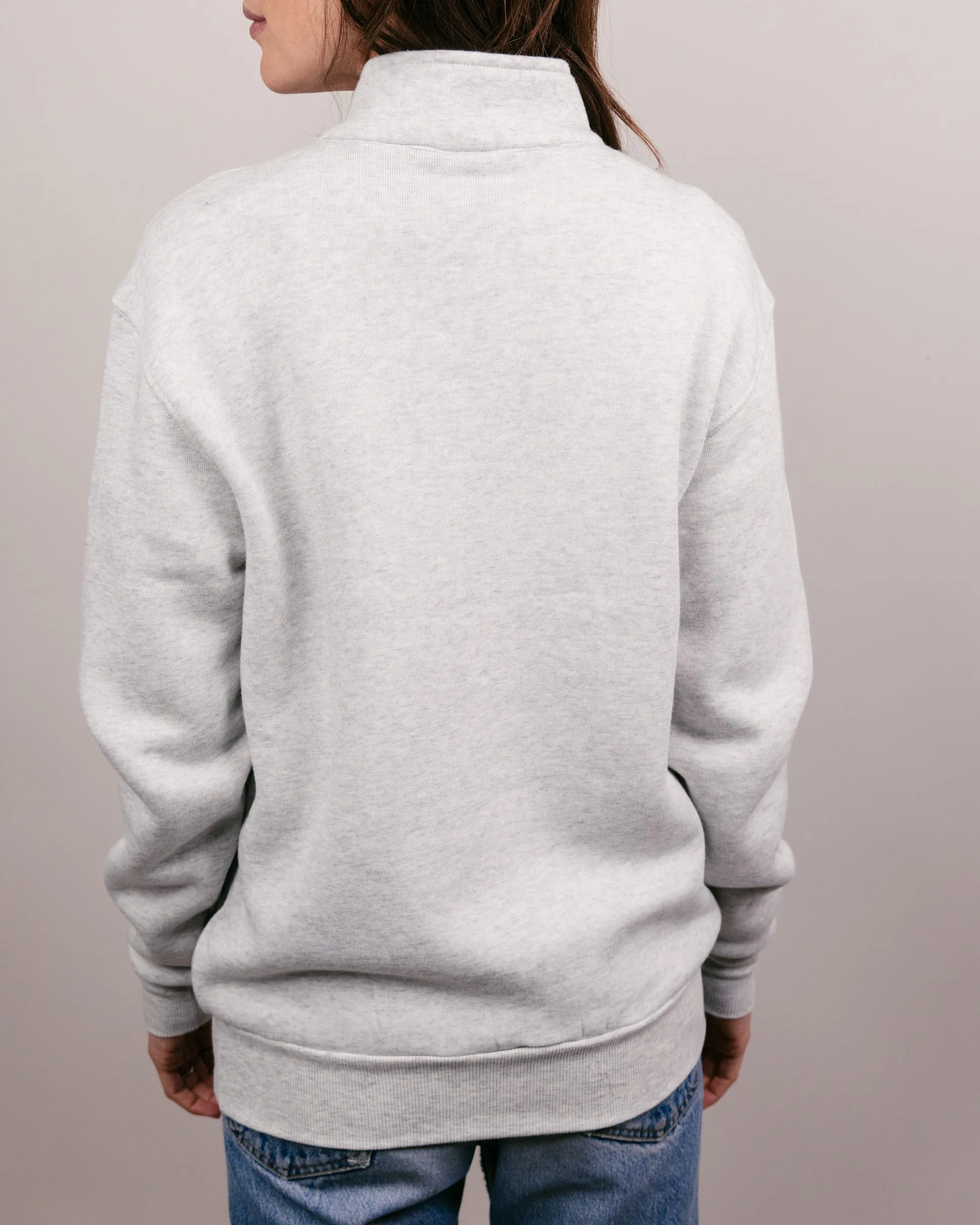WVU Mountaineers Ash Grey Quarter Zip