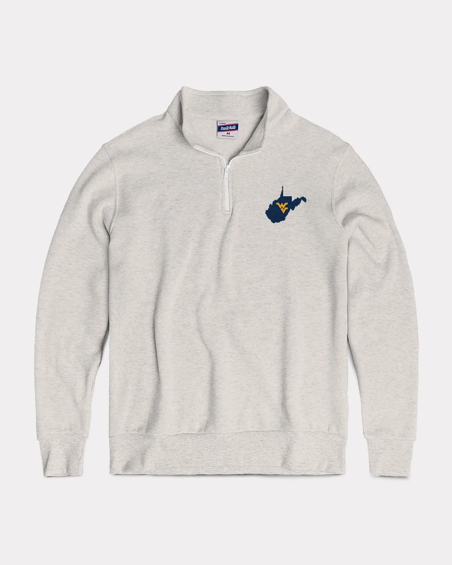 WVU Mountaineers Ash Grey Quarter Zip