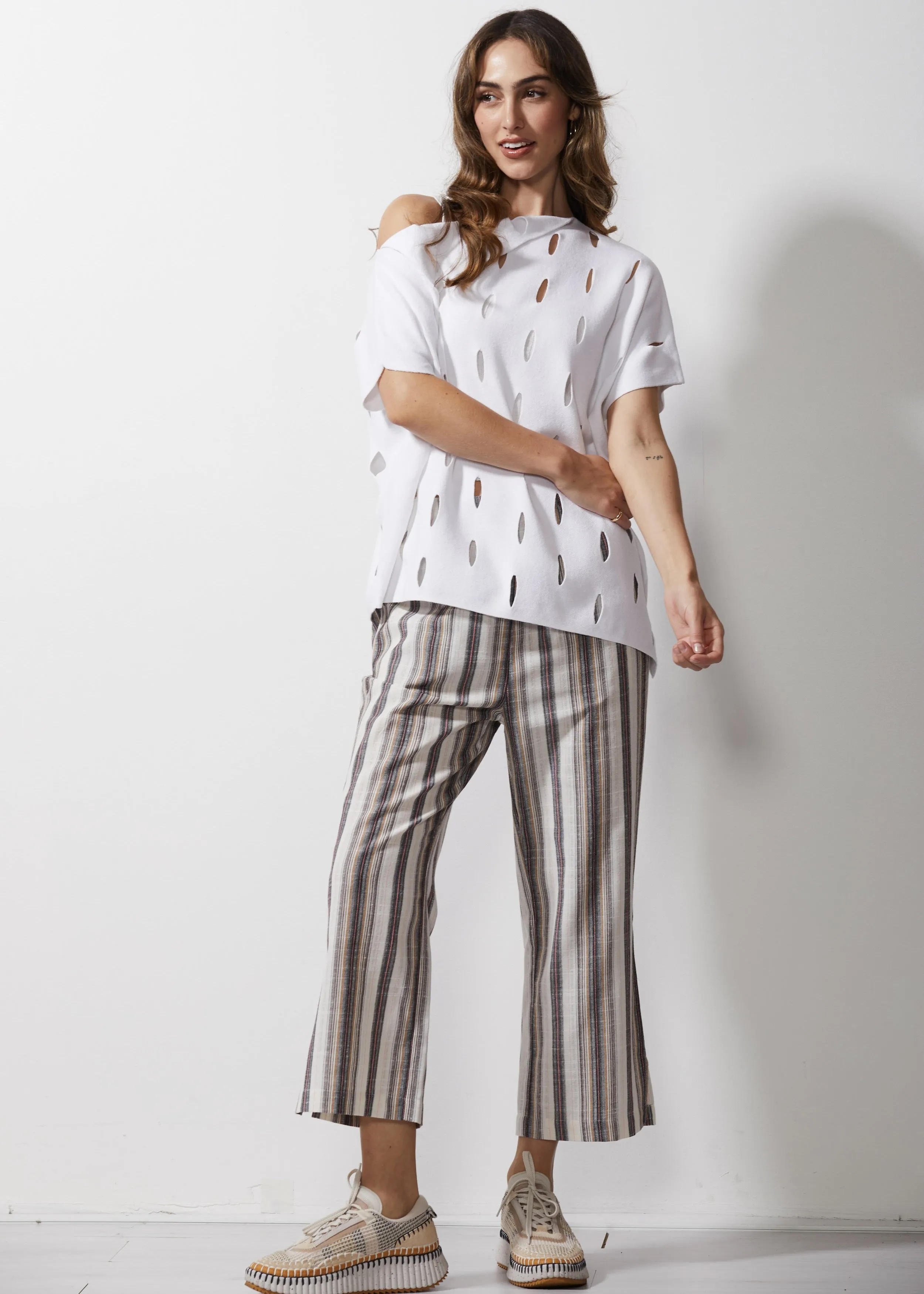 Z & P Holey Top - White