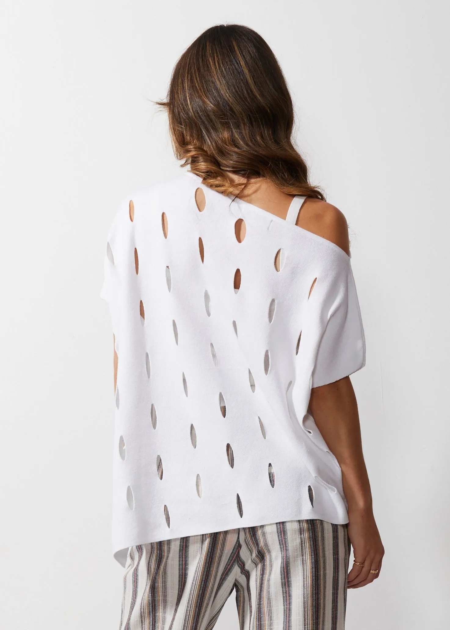 Z & P Holey Top - White