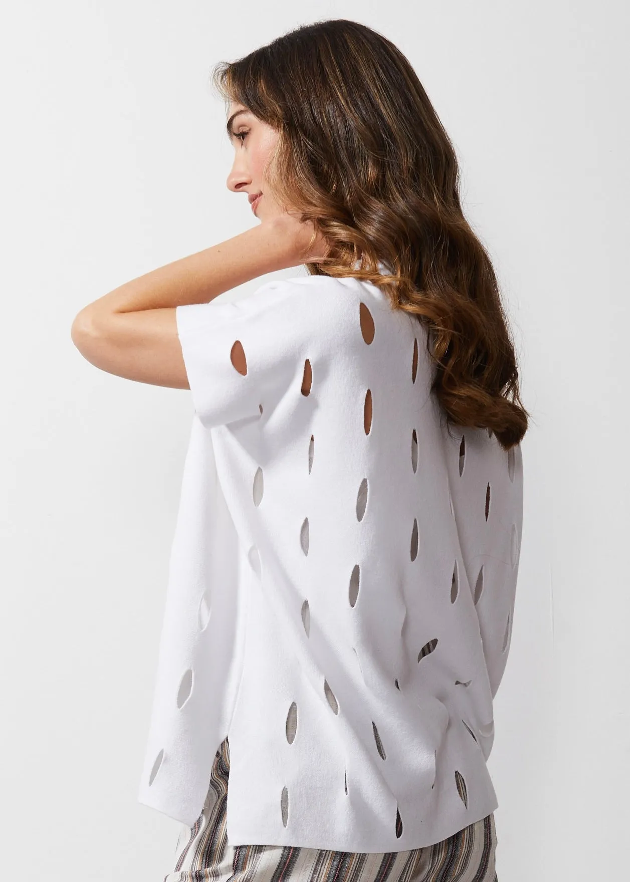 Z & P Holey Top - White